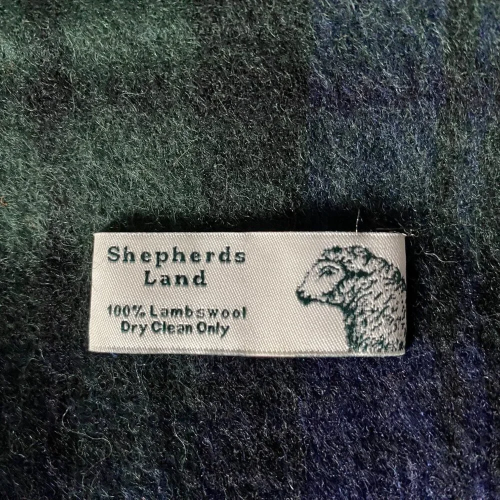 Shepherds Land Tartan Plaid Heritage Gorpcore Preppy Fringe Wool Scarf 65